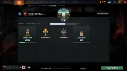 Ancient III | MMR: 4131 | Behavior Score: 10521 | 2 Arcanas: Juggernaut & Shadow Fiend | Many Immortals | Mainpool Account |