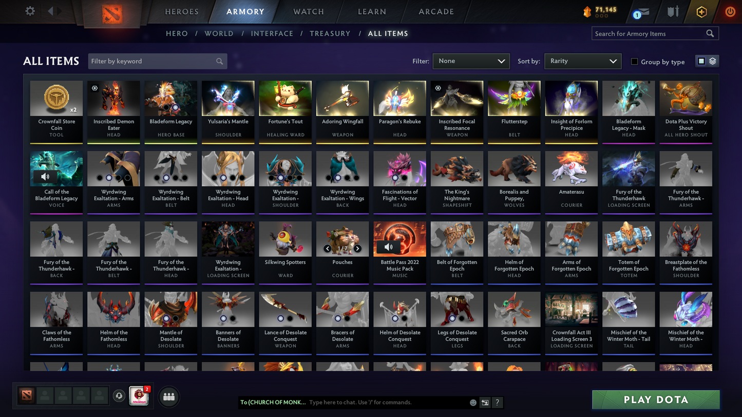 Ancient III | MMR: 4131 | Behavior Score: 10521 | 2 Arcanas: Juggernaut & Shadow Fiend | Many Immortals | Mainpool Account |