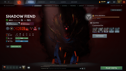 Ancient V | MMR: 4486 | Behavior Score: 11176 | Crystal Maiden Arcana | 400 Hours | Some Immortals Inside | Many Sets | High Summary Account