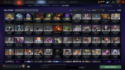 Ancient V | MMR: 4486 | Behavior Score: 11176 | Crystal Maiden Arcana | 400 Hours | Some Immortals Inside | Many Sets | High Summary Account