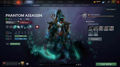 Crusader III | MMR: 1805 | Behavior Score: 12000 | Phantom Assassin Arcana | Mainpool Account | 2K+ Hours | 10th Anniversary |