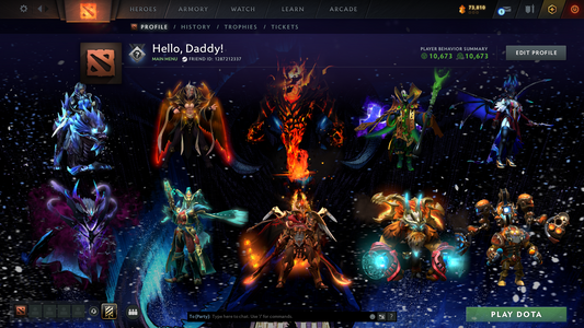Archon V | MMR: 2885 | 3 Arcanas: Shadowfiend, Legion, Rubick | Meurta Cache | Mainpool 3000+ Hours | Many Immortals | Creep Skin