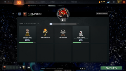 Archon V | MMR: 2885 | 3 Arcanas: Shadowfiend, Legion, Rubick | Meurta Cache | Mainpool 3000+ Hours | Many Immortals | Creep Skin