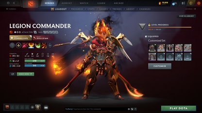 Archon V | MMR: 2885 | 3 Arcanas: Shadowfiend, Legion, Rubick | Meurta Cache | Mainpool 3000+ Hours | Many Immortals | Creep Skin