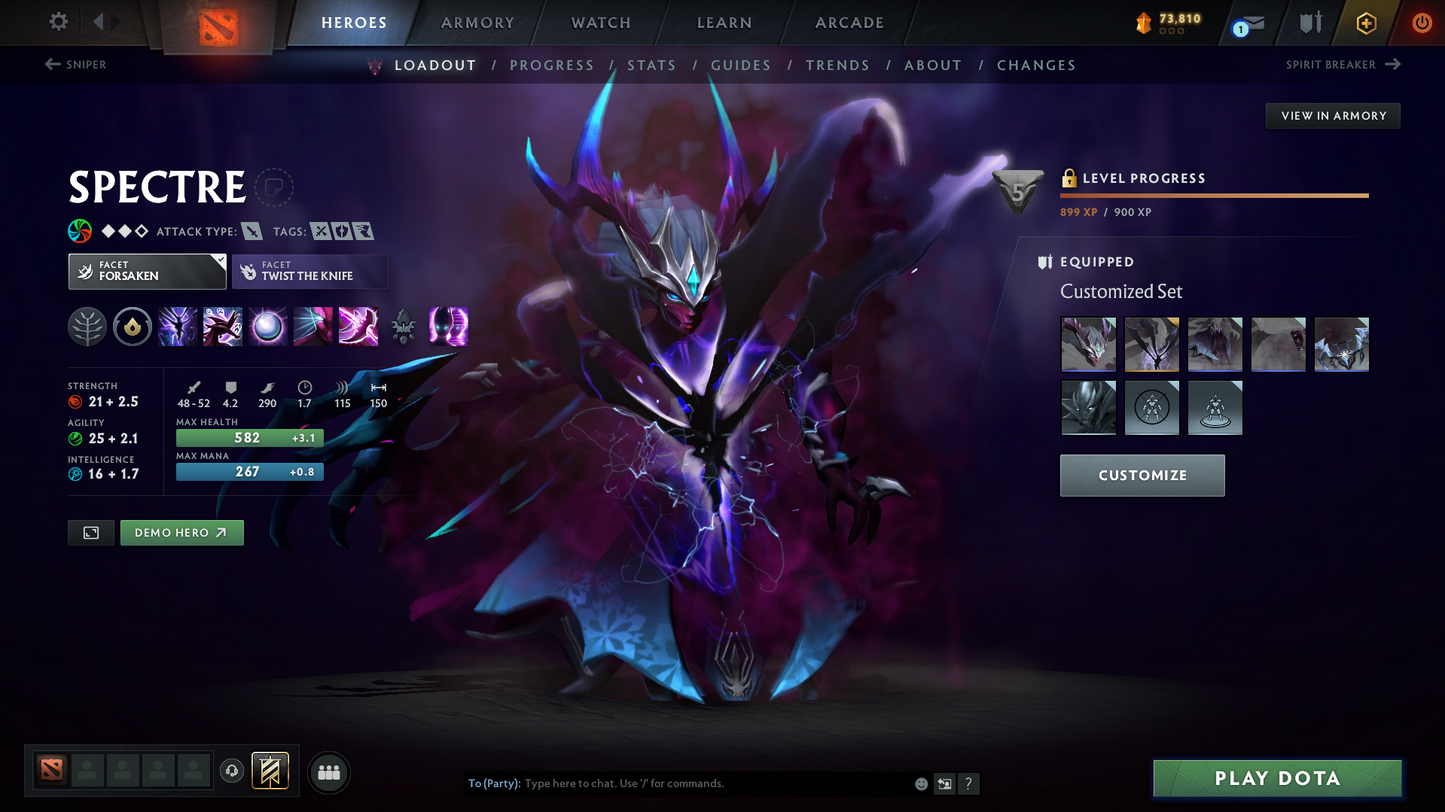 Archon V | MMR: 2885 | 3 Arcanas: Shadowfiend, Legion, Rubick | Meurta Cache | Mainpool 3000+ Hours | Many Immortals | Creep Skin