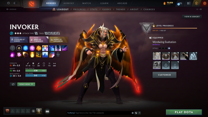 Archon V | MMR: 2885 | 3 Arcanas: Shadowfiend, Legion, Rubick | Meurta Cache | Mainpool 3000+ Hours | Many Immortals | Creep Skin
