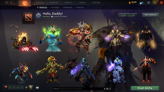 Guardian II | MMR: 1070 | Behavior Score: 8787 | Juggernaut Arcana | Mainpool | Many Immortals | Lifestealer Golden Immortals |