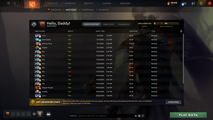 Guardian II | MMR: 1070 | Behavior Score: 8787 | Juggernaut Arcana | Mainpool | Many Immortals | Lifestealer Golden Immortals |