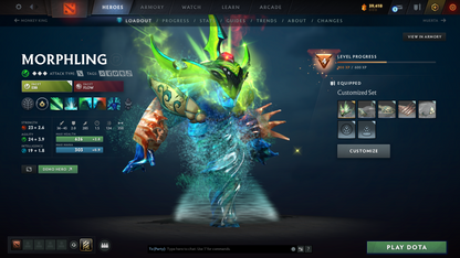 Guardian II | MMR: 1070 | Behavior Score: 8787 | Juggernaut Arcana | Mainpool | Many Immortals | Lifestealer Golden Immortals |
