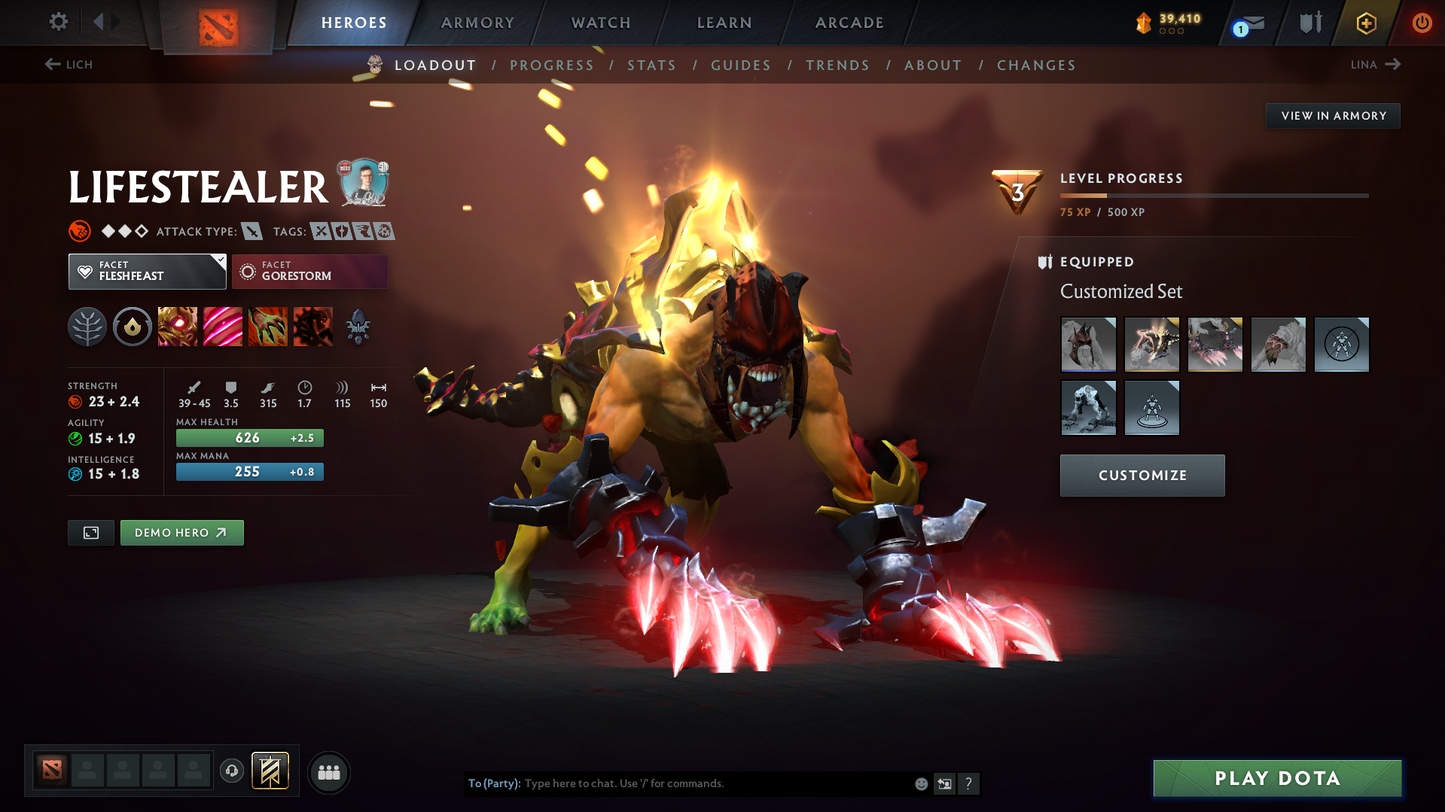 Guardian II | MMR: 1070 | Behavior Score: 8787 | Juggernaut Arcana | Mainpool | Many Immortals | Lifestealer Golden Immortals |