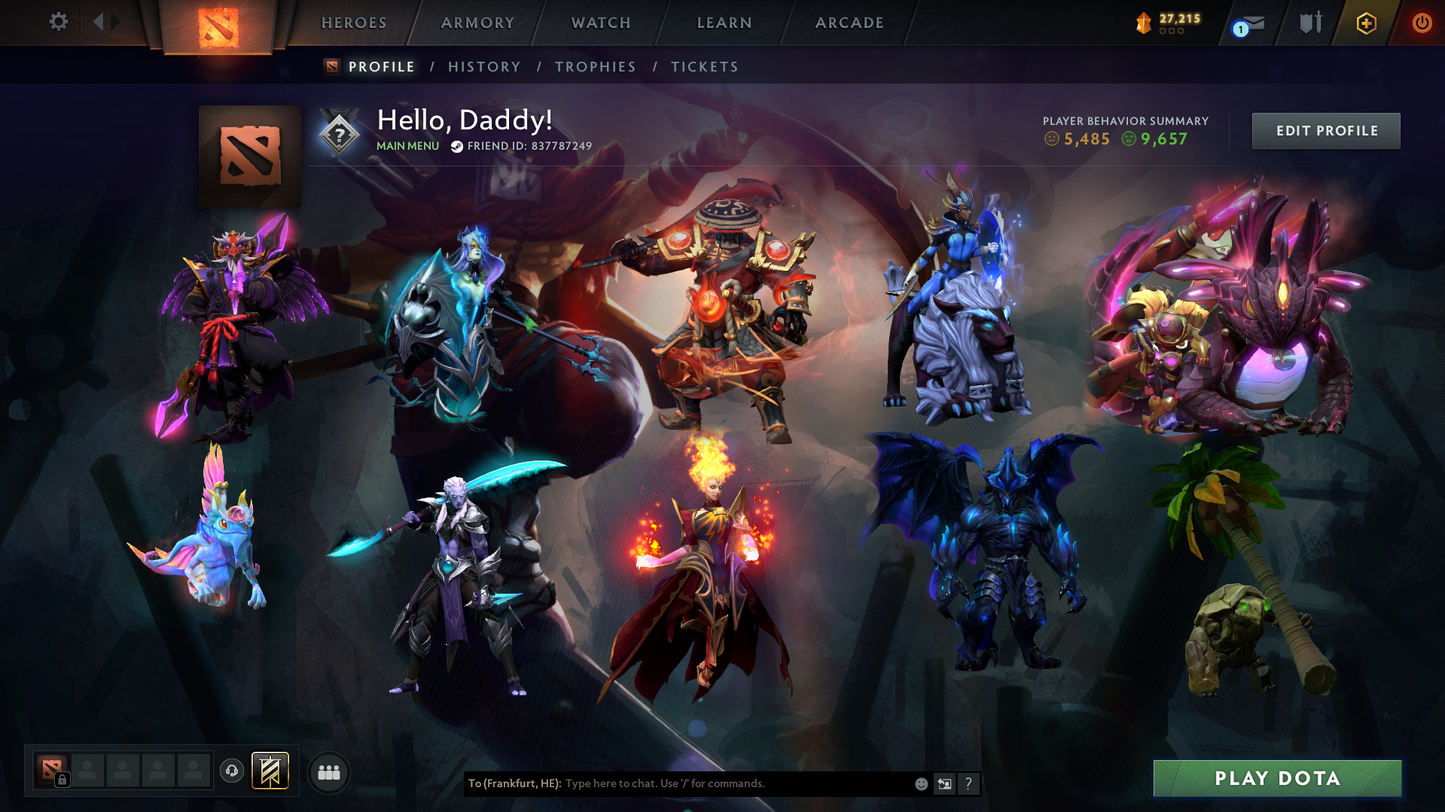 AncientI | MMR: 3857 | Behavior Score: 9657 | Communication: 5486 | 2 Arcanas: Lina & Jugger | Many Immortals And Caches Inside