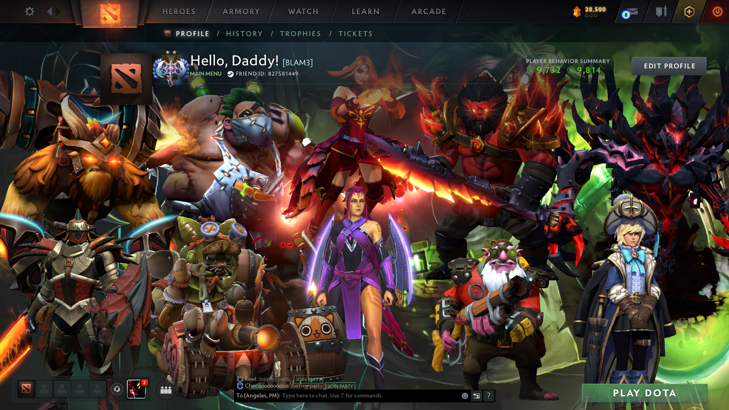 Ancient II Account – 3992 MMR High Behavior Score 9814 – Ranked Ready | 600 Hours | Hunter X Sets |  AM Persona |  Marci Cache |