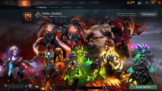 Guardian I | MMR: 713 - Behavior: 11963 | Terrorblade Arcana | Many Immortals Inside | High Behavior Score | Quick Que | Decent Sets | Full Access