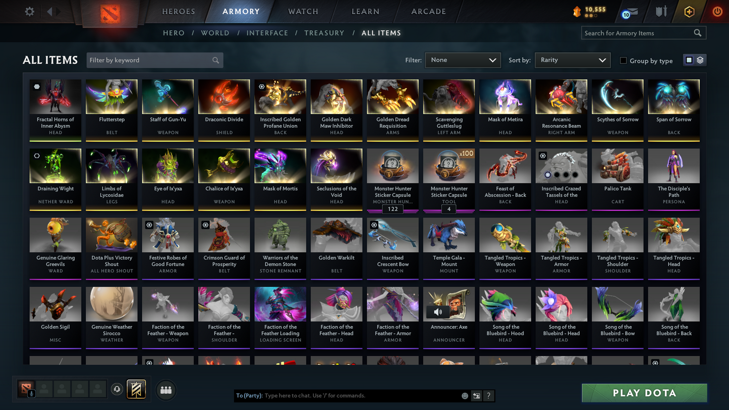 Guardian I | MMR: 713 - Behavior: 11963 | Terrorblade Arcana | Many Immortals Inside | High Behavior Score | Quick Que | Decent Sets | Full Access