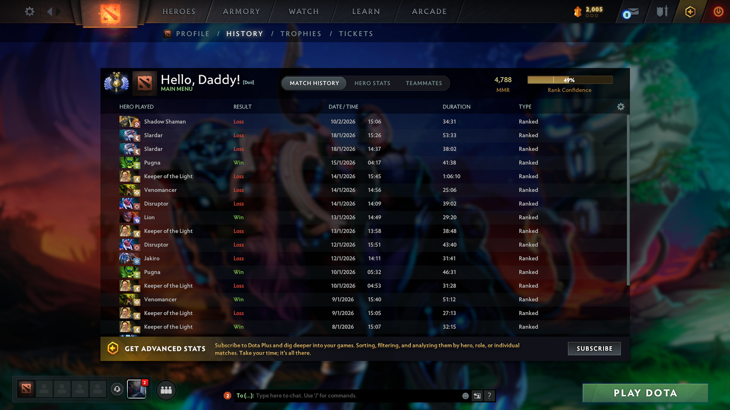 Divine II | MMR: 4788 | Behavior Score: 11892 | Mainpool Account | 3750 Hours | 2 Arcanas: Pa and Pudge | AM Persona | Full Access | Many Immortals