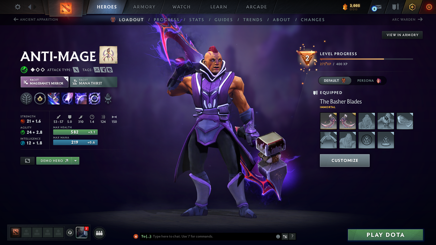Divine II | MMR: 4788 | Behavior Score: 11892 | Mainpool Account | 3750 Hours | 2 Arcanas: Pa and Pudge | AM Persona | Full Access | Many Immortals