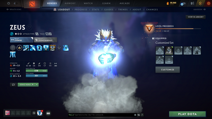 Legend V | Behavior Score: 12000 | 5 Arcanas: Lina, CM, Ogre, TB, Zeus | Many Immortals | Am Persona | Mainpool | Trophy Level 50 | 1748.6 Hours | Full Access