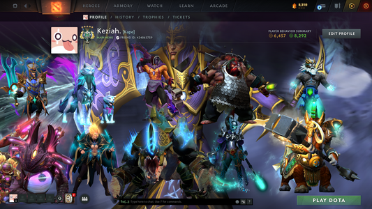 TI11 Prestiges | Archon V | Behavior Score: 8292 | 3 Arcanas: Pudge, Zeus, Pa | 4 Personas: Pa, Am, Cm, Pb | Mainpool | Quick Que | Full Access