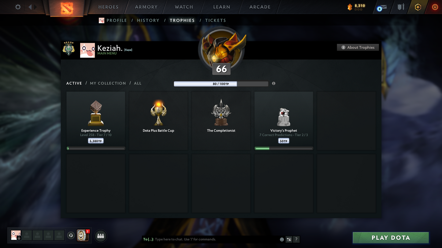 TI11 Prestiges | Archon V | Behavior Score: 8292 | 3 Arcanas: Pudge, Zeus, Pa | 4 Personas: Pa, Am, Cm, Pb | Mainpool | Quick Que | Full Access
