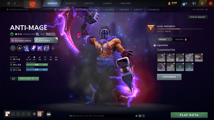 TI11 Prestiges | Archon V | Behavior Score: 8292 | 3 Arcanas: Pudge, Zeus, Pa | 4 Personas: Pa, Am, Cm, Pb | Mainpool | Quick Que | Full Access