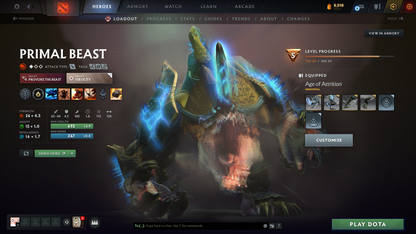 TI11 Prestiges | Archon V | Behavior Score: 8292 | 3 Arcanas: Pudge, Zeus, Pa | 4 Personas: Pa, Am, Cm, Pb | Mainpool | Quick Que | Full Access