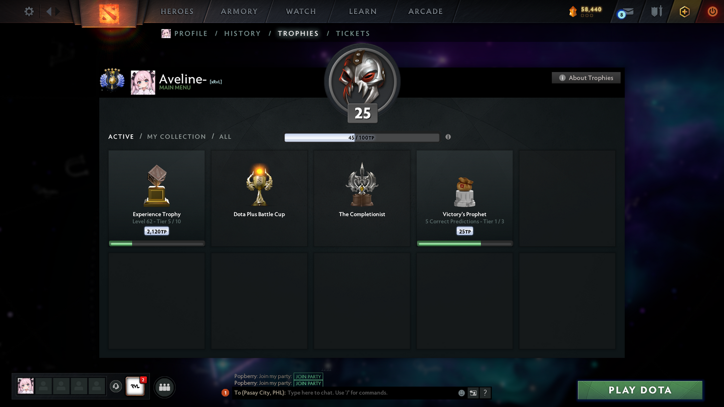 Divine V | 5321 MMR | 10311 Summary | Antimage Persona | Dota Plus | Full Access | Normal Que | 210 Hours | Perfect for Smurf | Safe
