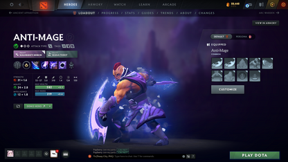 Divine V | 5321 MMR | 10311 Summary | Antimage Persona | Dota Plus | Full Access | Normal Que | 210 Hours | Perfect for Smurf | Safe