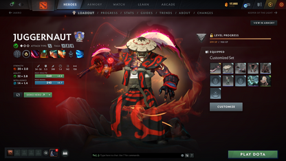 Legend V | Behavior Score: 9340 | 2 Arcanas: Sf and Jugg | Many Immortals | Mainpool | 42 Trophy Level | Fast Que | Full Access