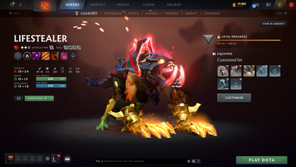 Legend V | Behavior Score: 9340 | 2 Arcanas: Sf and Jugg | Many Immortals | Mainpool | 42 Trophy Level | Fast Que | Full Access