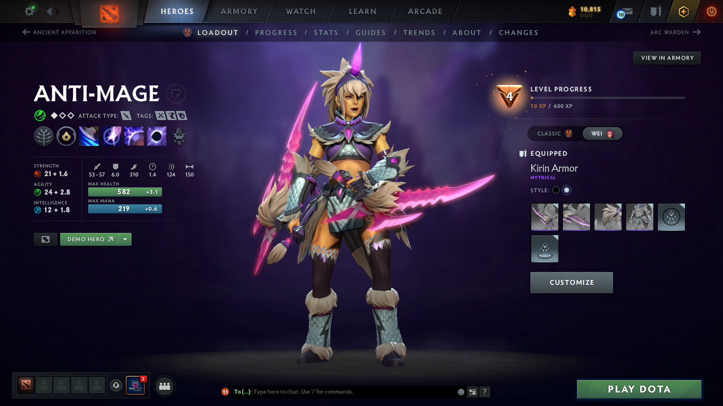 Herald II | Behavior Score: 9033 | Juggernaut Arcana | Antimage Persona | Full Access | Quick Que | Old Steam Account | 26 Trophy Level