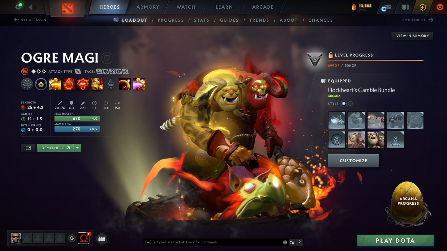 Archon IV | Behavior Score: 6354 | Ogre Magi Arcana | Antimage Persona | Immortals Inside | Mainpool | Trophy Level 58 | 1-2min Que Time | Full Access