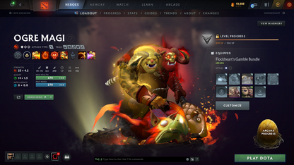 Archon IV | Behavior Score: 6354 | Ogre Magi Arcana | Antimage Persona | Immortals Inside | Mainpool | Trophy Level 58 | 1-2min Que Time | Full Access