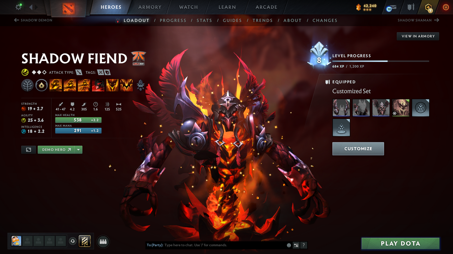 Crusader I | Behavior Score: 11084 | SF Arcana | Dota PLUS + 67 Immortals | Golden Immortals Inside | Full Access | Loaded Inventory | Mainpool Account | Trophy Level 60+