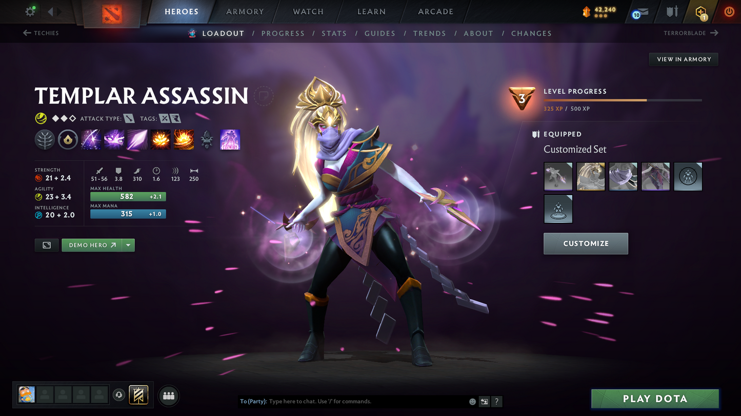 Crusader I | Behavior Score: 11084 | SF Arcana | Dota PLUS + 67 Immortals | Golden Immortals Inside | Full Access | Loaded Inventory | Mainpool Account | Trophy Level 60+