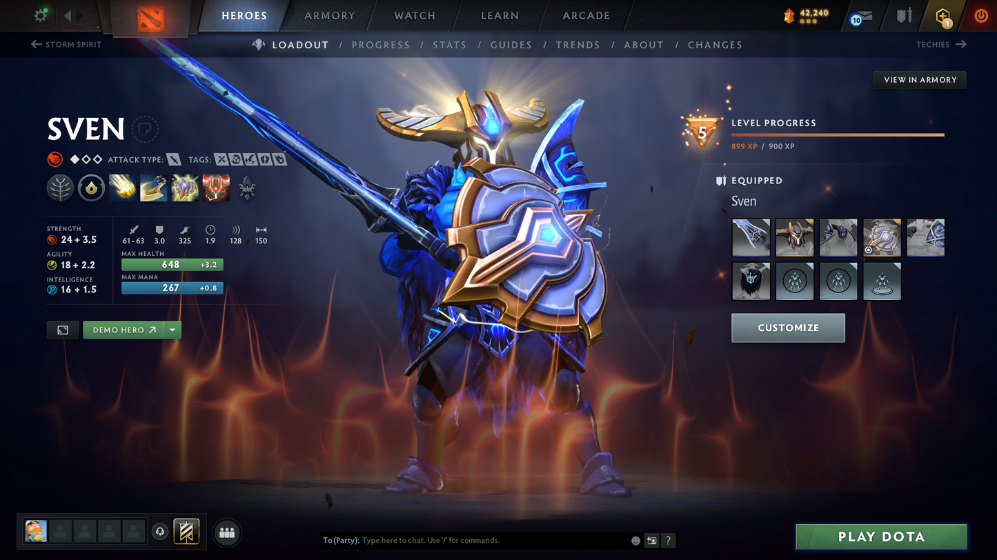 Crusader I | Behavior Score: 11084 | SF Arcana | Dota PLUS + 67 Immortals | Golden Immortals Inside | Full Access | Loaded Inventory | Mainpool Account | Trophy Level 60+