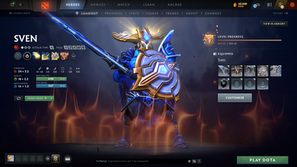 Crusader I | Behavior Score: 11084 | SF Arcana | Dota PLUS + 67 Immortals | Golden Immortals Inside | Full Access | Loaded Inventory | Mainpool Account | Trophy Level 60+