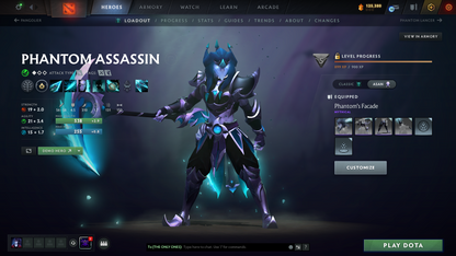 Battlepass: TI9+TI10 | Arcanas: ES, WR, WK, QOP, PA, MK | Personas: PA, INVO, PUDGE, AM | 131 Immortals | 500$+ Cache Sets | Crazy Loaded Inventory | Full Access