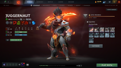 Battlepass: TI9+TI10 | Arcanas: ES, WR, WK, QOP, PA, MK | Personas: PA, INVO, PUDGE, AM | 131 Immortals | 500$+ Cache Sets | Crazy Loaded Inventory | Full Access