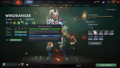 Guardian IV | MMR: 1387 - Behavior: 7559 | Antimage Persona Windranger Mythical Set | Gyro and Lich Immortal | Full Access | Ma