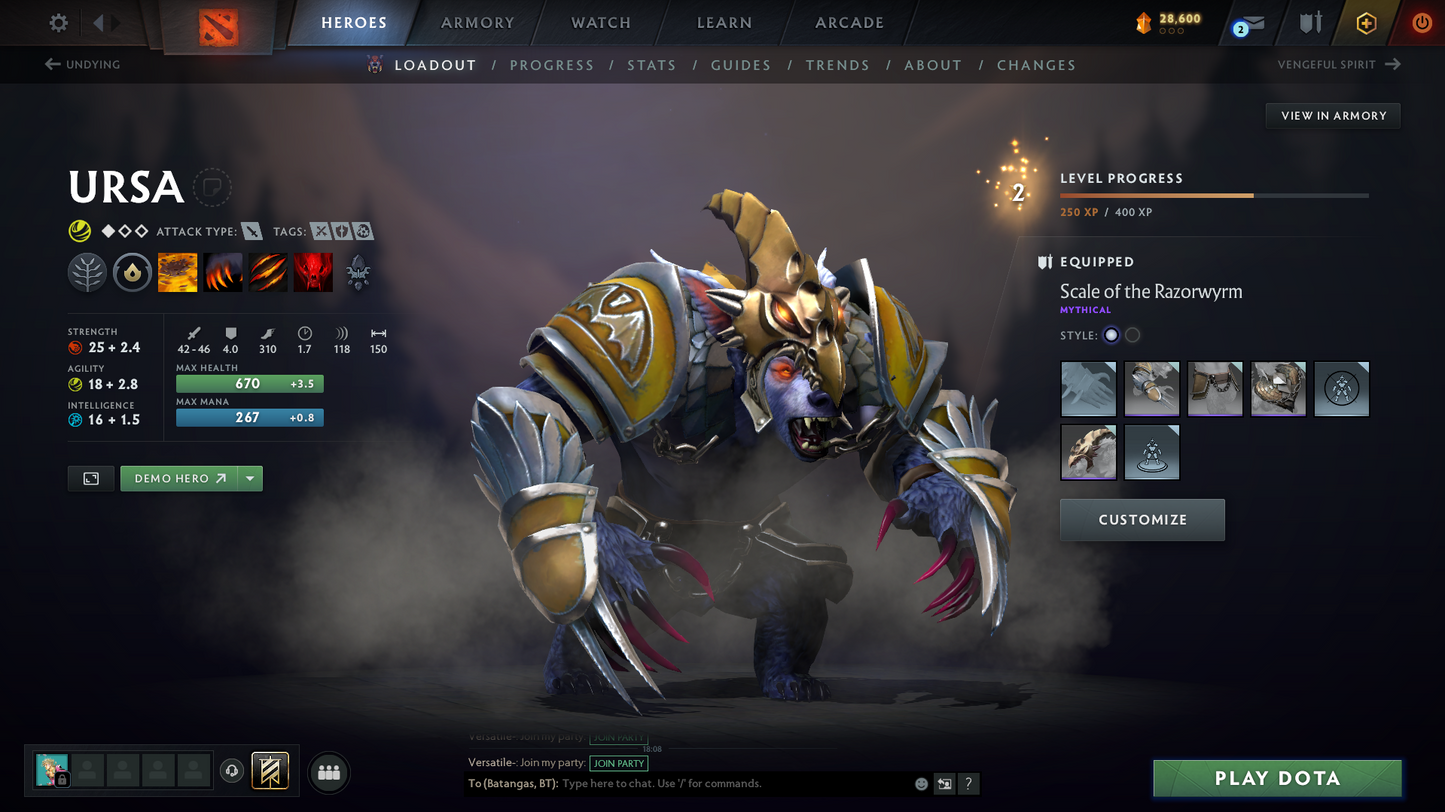 Guardian I | Behavior Score: 7406 | Phantom Assassin Arcana | Some Immortals Inside | Mainpool Account | Trophy Level 38 | 800 Hours | Full Access | Perfect to Smurf | Quick Que