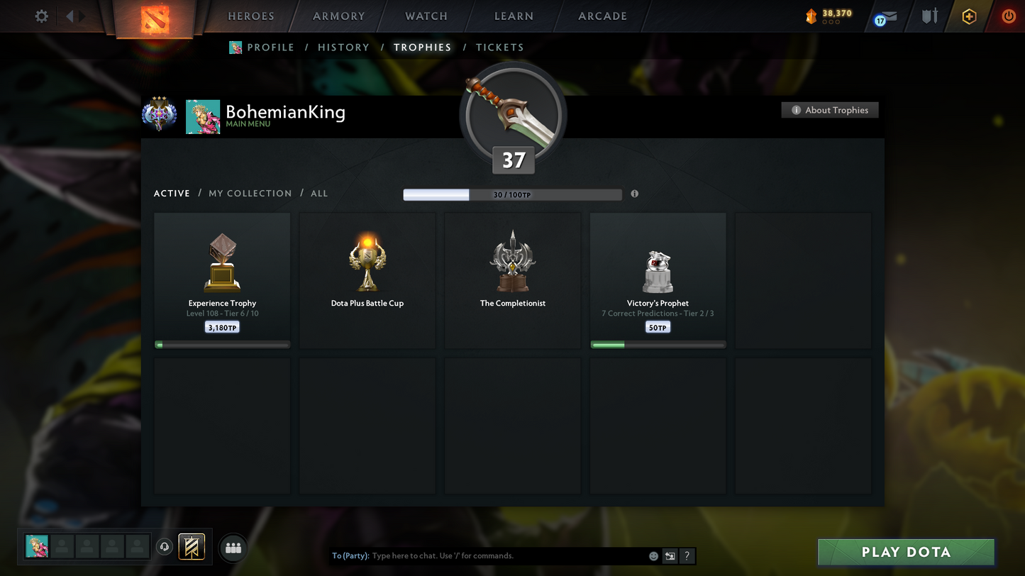 Ancient III | Behavior Score: 12000 | Techies Arcana | Several Immortals Inside | Mainpool Account | 620+ Hours | Fast Que | Full Access