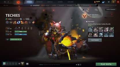 Ancient III | Behavior Score: 12000 | Techies Arcana | Several Immortals Inside | Mainpool Account | 620+ Hours | Fast Que | Full Access