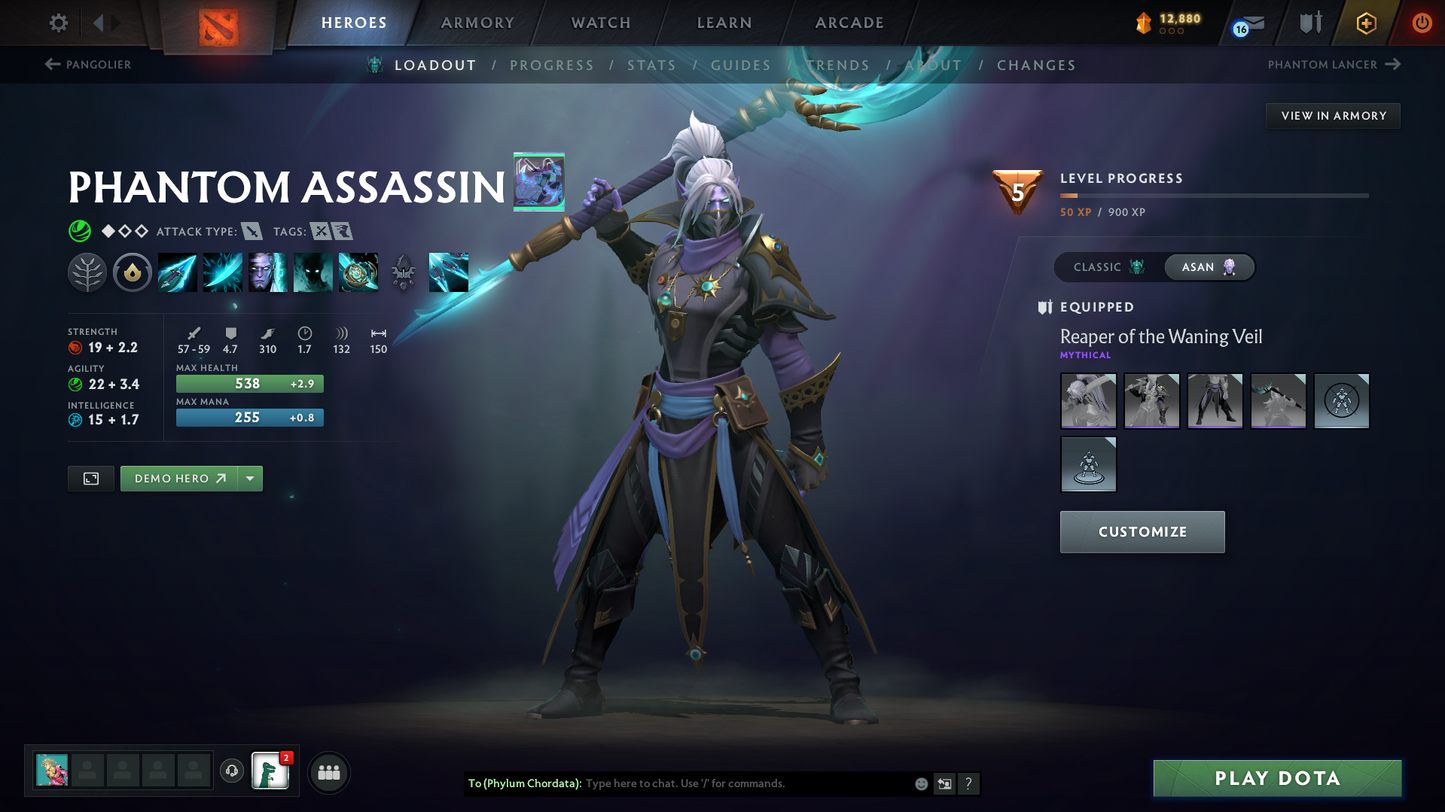 Guardian V | Behavior Score: 8542 | Legion Commander Arcana | 2700 Hours+ | Antimage, Crysal, Phantom Persona | Caches Inside | Immortals | Mainpool | Fast Que | Full Access