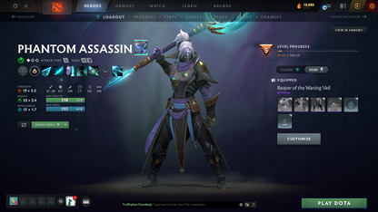 Guardian V | Behavior Score: 8542 | Legion Commander Arcana | 2700 Hours+ | Antimage, Crysal, Phantom Persona | Caches Inside | Immortals | Mainpool | Fast Que | Full Access