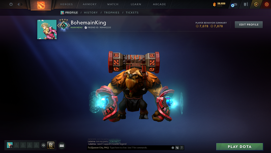 Crusader IV | Behavior Score: 7078 | Earth Shaker Immortal | Some Sets Inside | 2018 Old Account | 360+ Hours | Fast Que | Full Access