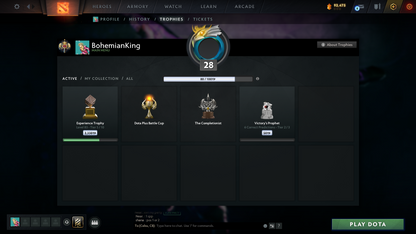 Legend I | Behavior Score: 10917 | Ogre Arcana | Immortals Inside | Many Sets | Fast Que | 400+ Hours | Full Access | Trophy Level: 28