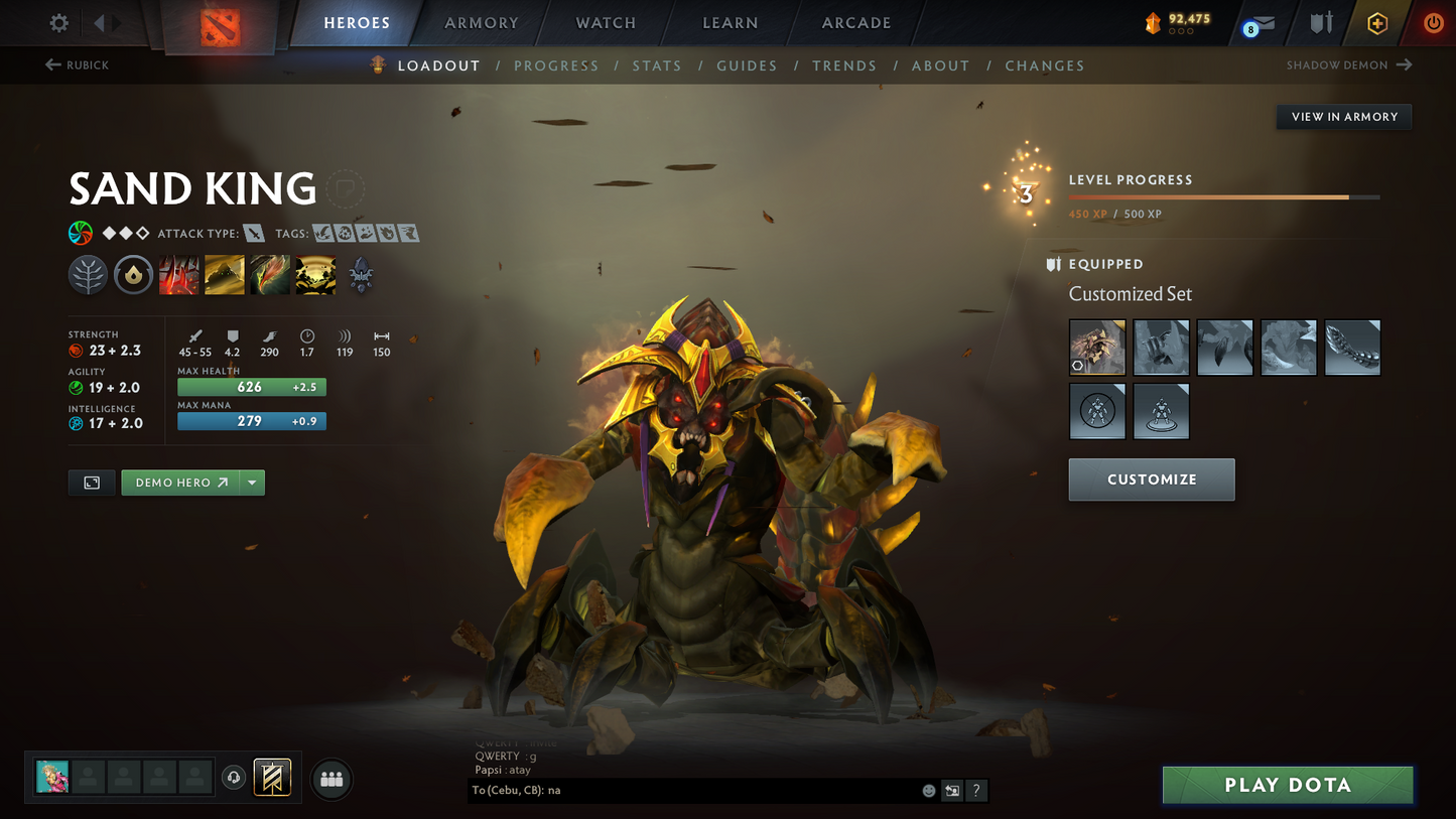 Legend I | Behavior Score: 10917 | Ogre Arcana | Immortals Inside | Many Sets | Fast Que | 400+ Hours | Full Access | Trophy Level: 28