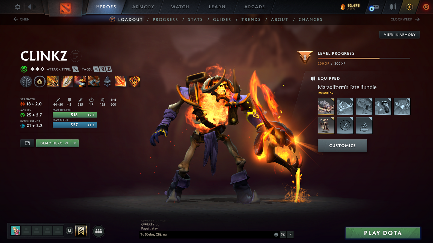 Legend I | Behavior Score: 10917 | Ogre Arcana | Immortals Inside | Many Sets | Fast Que | 400+ Hours | Full Access | Trophy Level: 28
