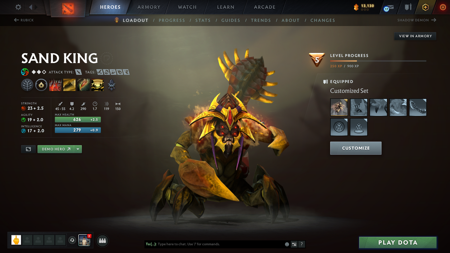 Guardian II | MMR: 808 | Behavior: 11269 | Nature's Prophet + Sand King Immortals | Items Inside | 2024 Account | Not Botted | Quick Queue | Full Access | Instant Delivery