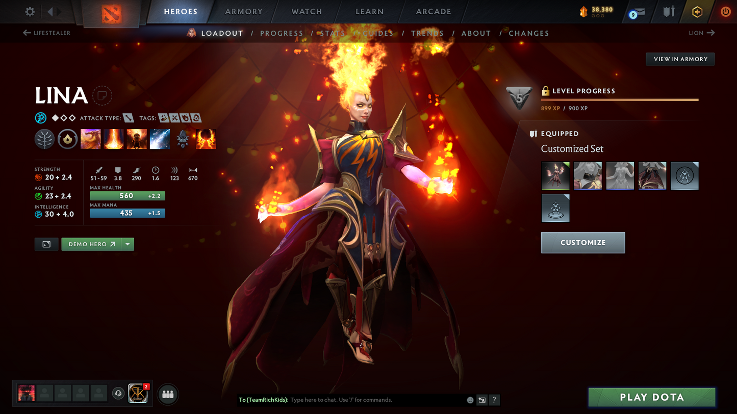 Crusader IV | Behavior Score: 12000 | 4 Arcanas: LC, TB, Lina, SF | 3 Personas: PA, CM, Mirana | Many Immortals | 81 Trophy Level | Mainpool | Full Access | Quick Que | Many Items and Sets